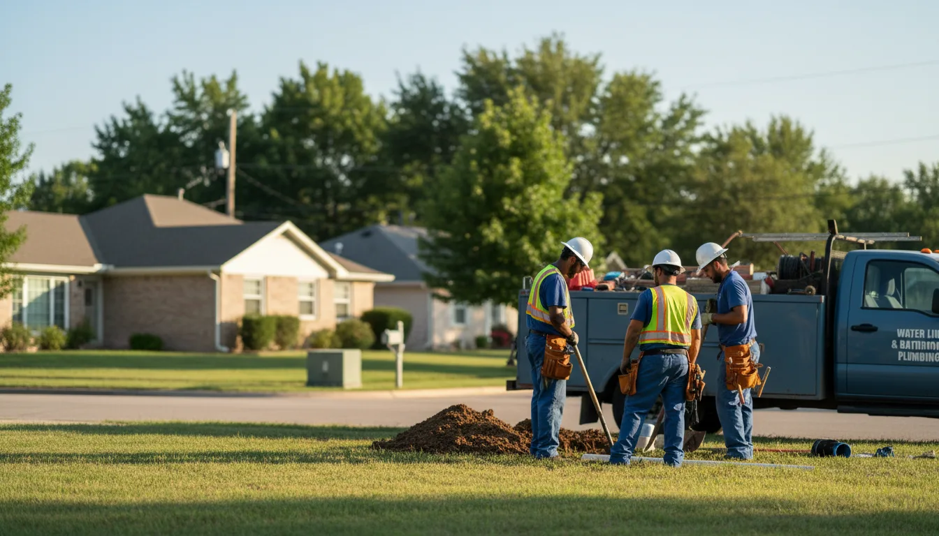 Residential water line and bathroom plumbing service in Los Lunas, NM